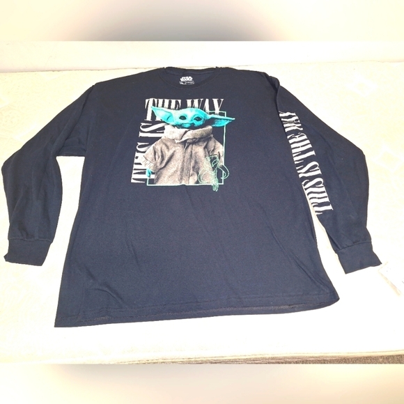A Star Wars Grogu long sleeve men's 2xl t-shirt.  Features "This is the way" NWT - Picture 1 of 8